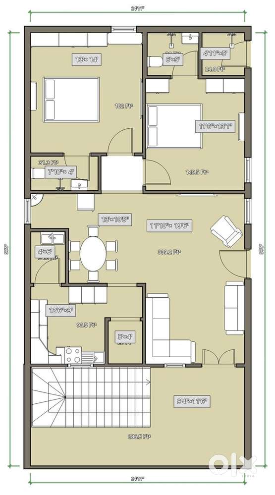 East facing 183 square yards individual brand new house