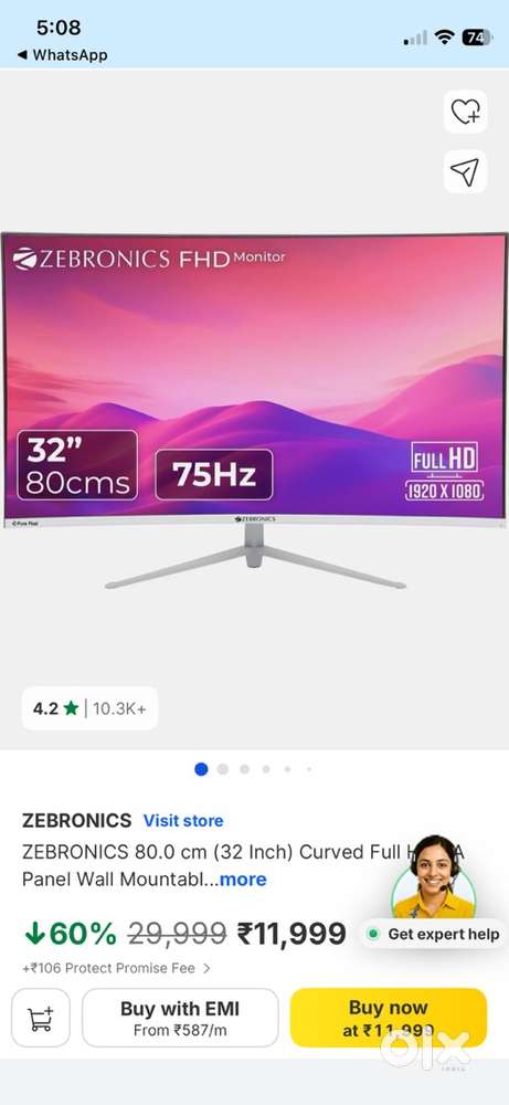 Zebronics 32 inch monitor