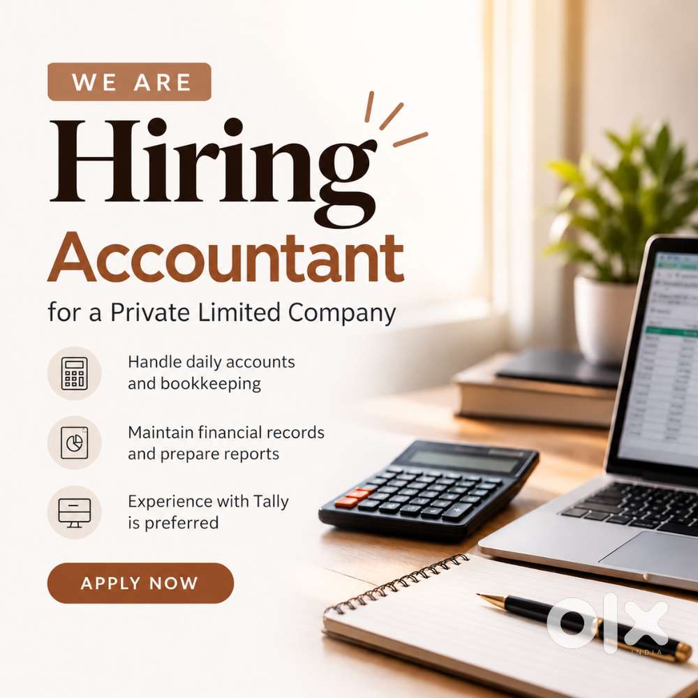 Accountant needed for a pvt ltd company