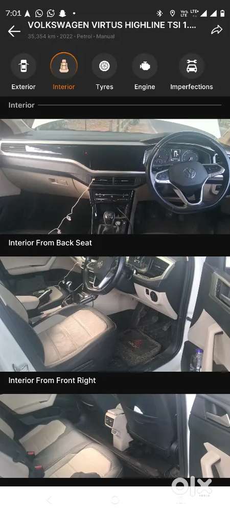 Volkswagen Virtus 1.0 Tsi  Single Owner  Full Service History