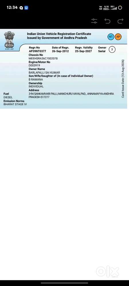 Renault Duster 2012 Diesel