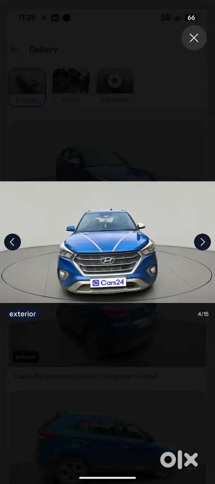 Hyundai Creta 2018 Petrol Manual Top Model With Sunroof