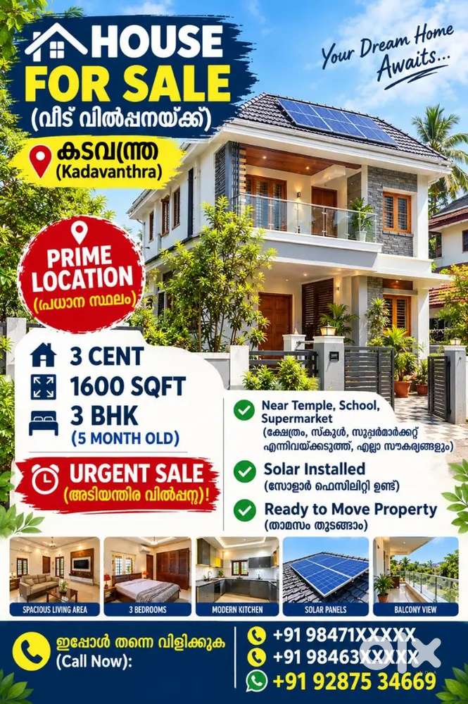 Solar installed house for sale