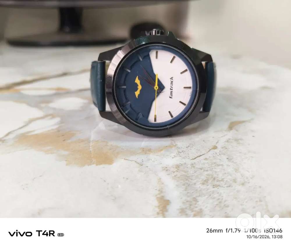Fastrack Batman Quartz Analog Blue Dial Leather Strap Watch (Model: 32