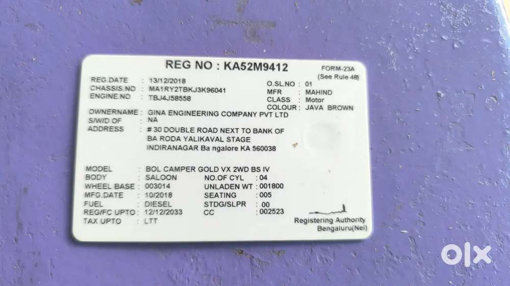 Mahindra Bolero Pik-up 2018 Diesel Manual