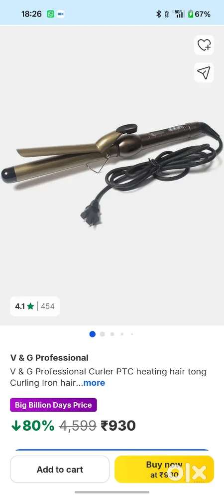 Hair CURLER V&G Professional Women's