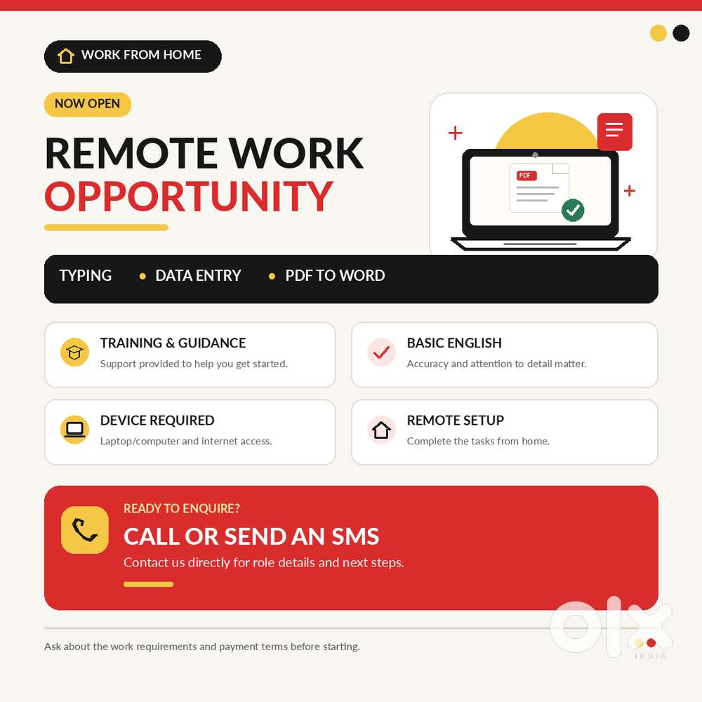 REMOTE WORK OPPORTUNITY | OPEN TO ALL A fully online work opportunity