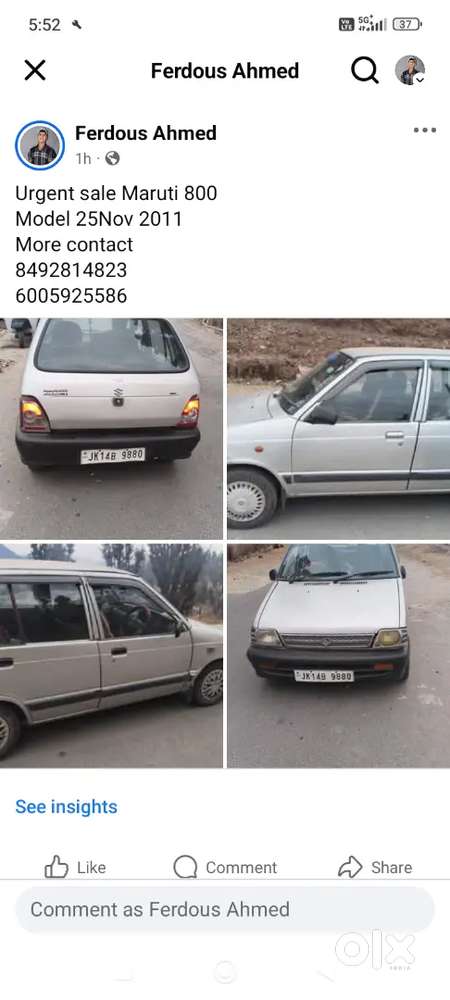 Maruti Suzuki 800 2011 Petrol Good Condition