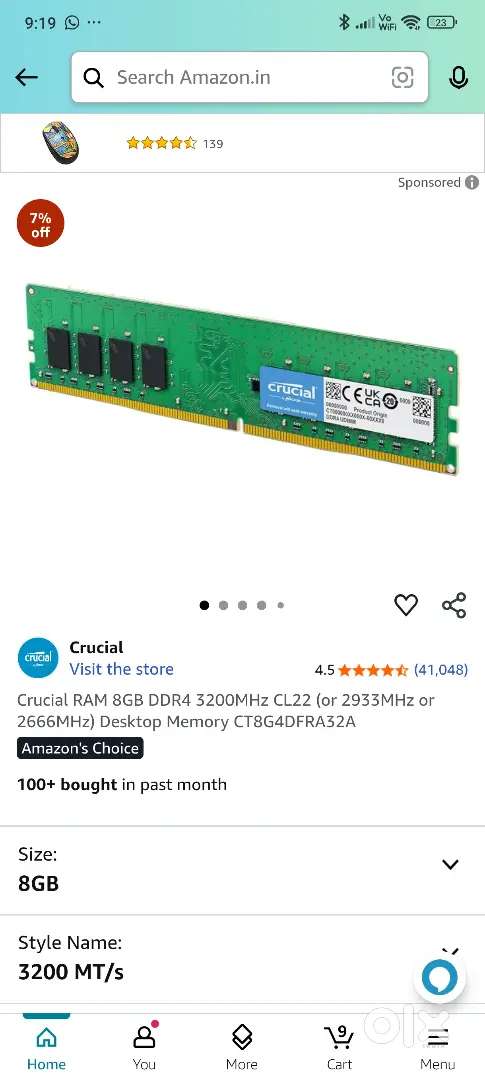 2x Crucial 8GB DDR4 Desktop RAM (16GB Kit) – Like New  Computer Parts