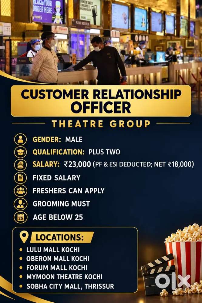 PVR CINEMAS MALL JOB IN ERNAKULAM