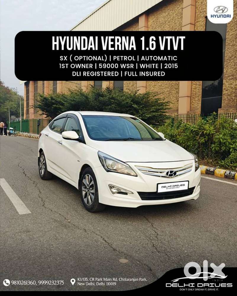Hyundai Verna 1.6 Sx (o) Vtvt At, 2015, Petrol