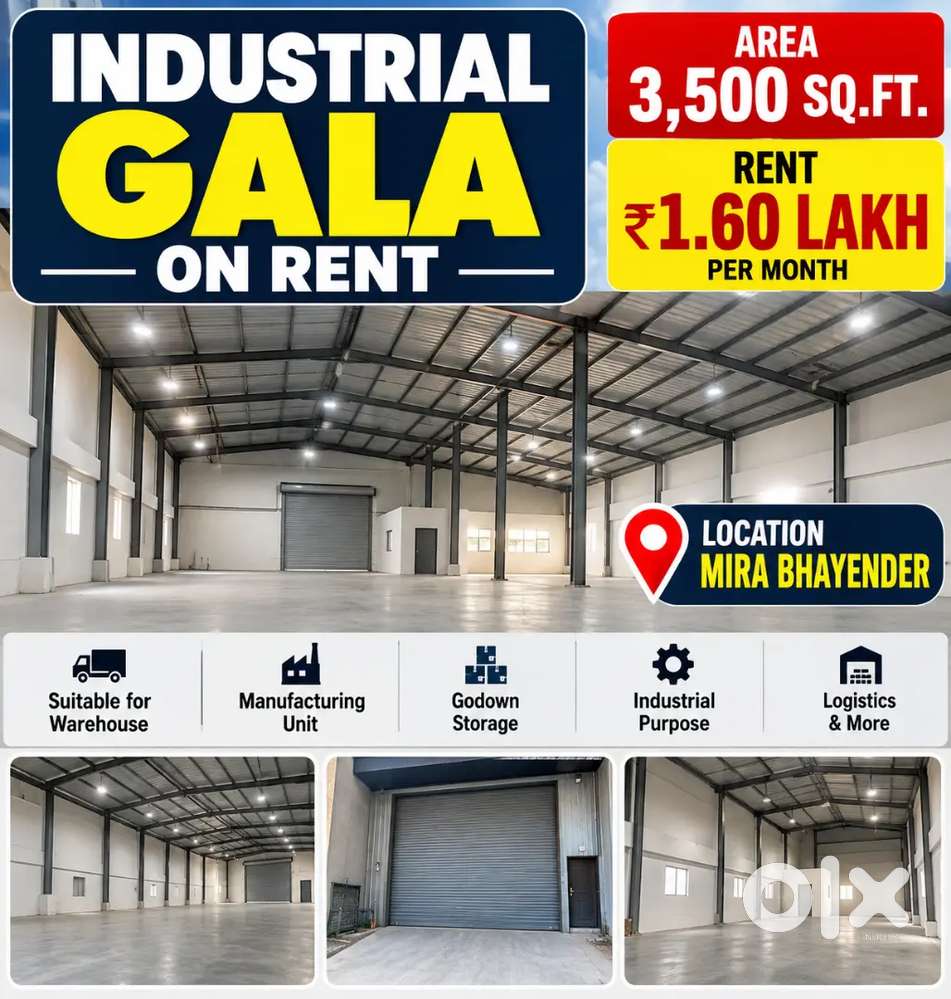 Industrial gala on rent mira bhayender