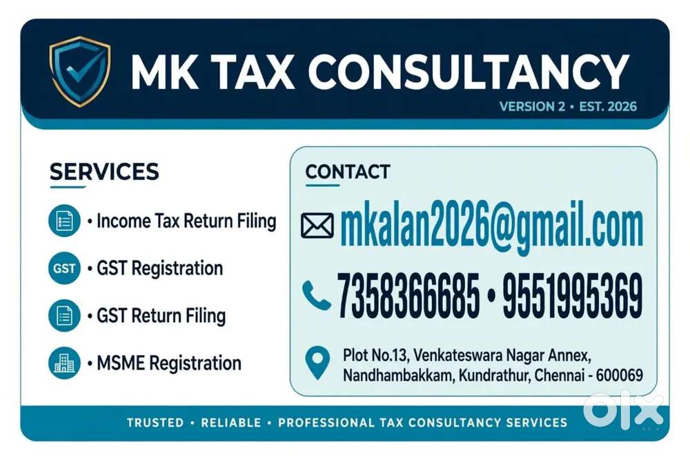 GST &  Income Tax Filing in near kundrathur