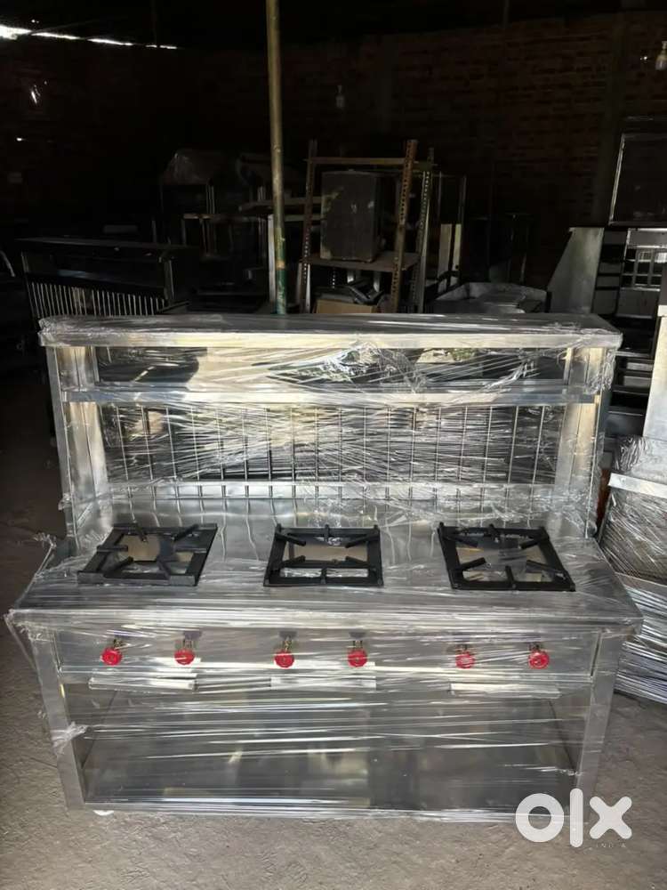 Brand new 3 burner steel Bhatti 5feet