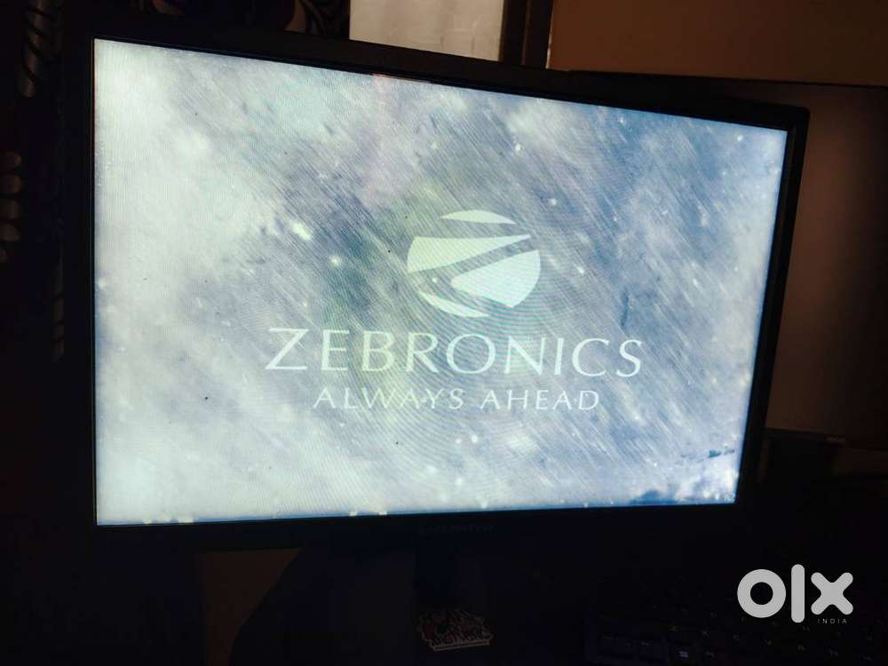 Zebronics 19 Monitor with Power Cable - Display Issue (For Parts)