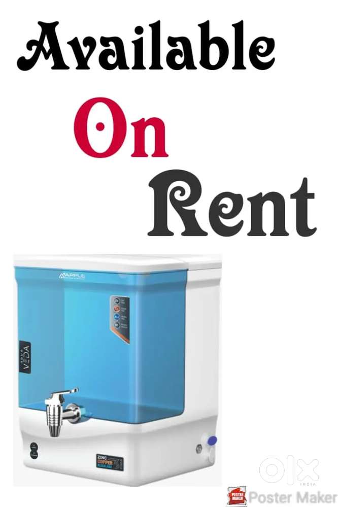 Water purifier available on rent