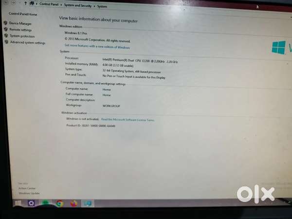 Full computer set 4 GB RAM 512 HSD
Inbuilt speaker monitor