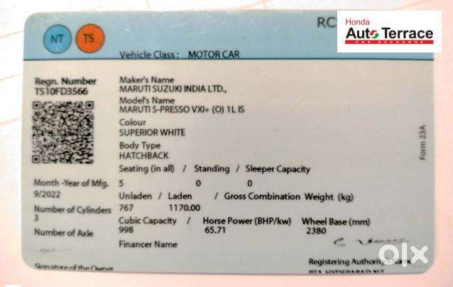 Maruti Suzuki S-presso Vxi Plus At, 2022, Petrol