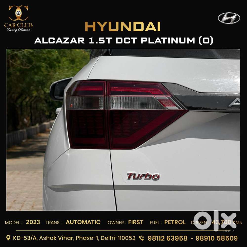 Hyundai Alcazar Platinum (o) 7 Str 1.5 Petrol Dct, 2023, Petrol