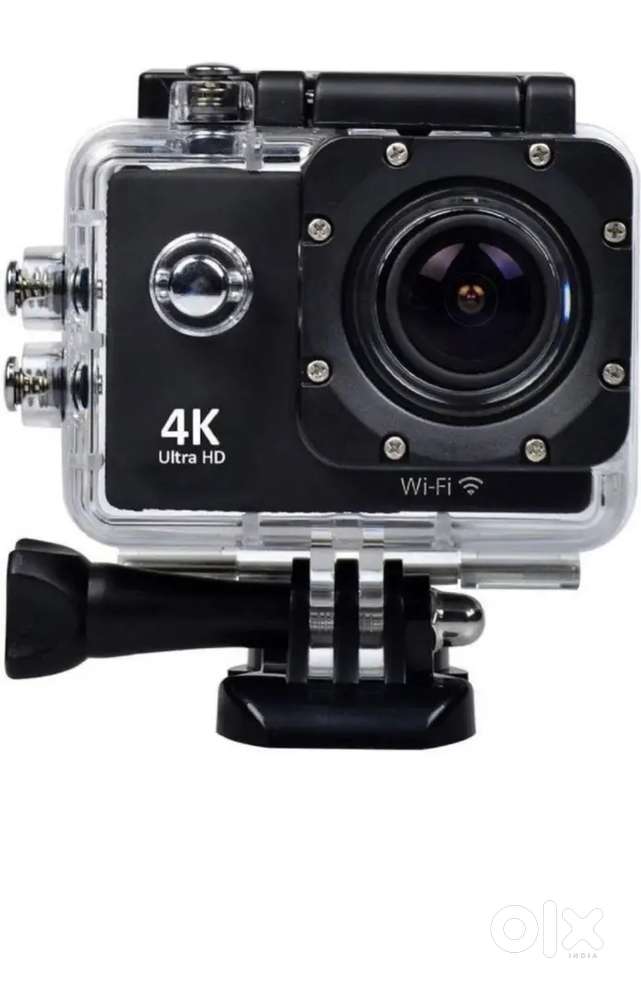 4k action camer bina dabbe ke lekin sari accessories hai without any d