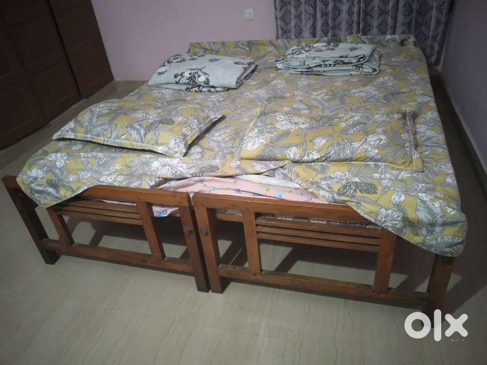 2 single Cots with mattress for sale