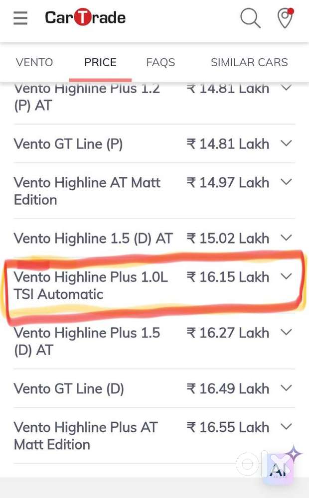 Volkswagen Vento 1.0 Highline Plus At, 2021, Petrol