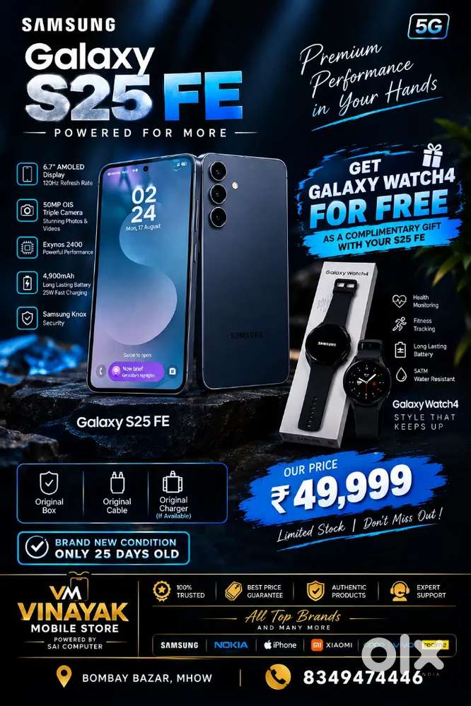 Samsung S25FE with Galaxy Watch 4