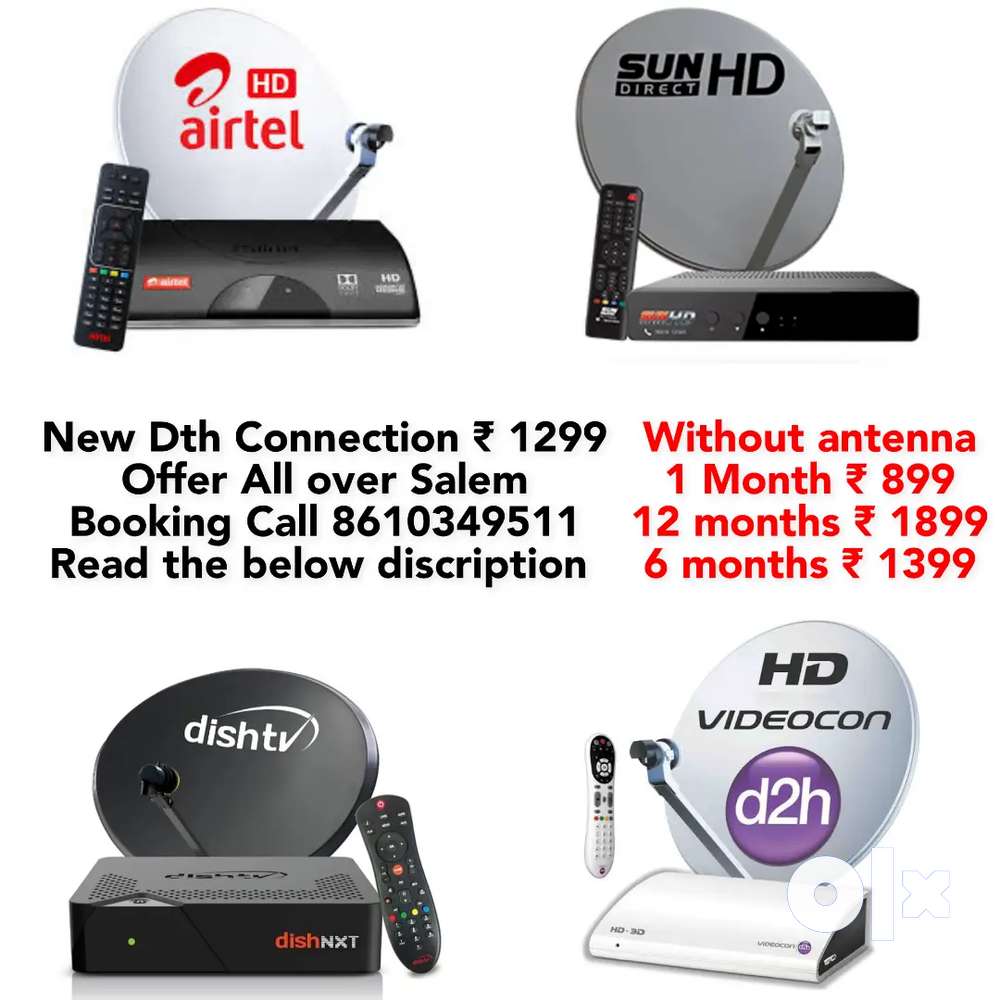 DISHTV ! VIDEOCON D2H ! SUNDIRECT ! AIRTEL ! DTH NEW CONNECTION HD BOX ...