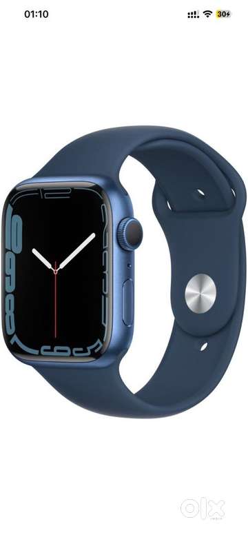 apple watch series 7 GPS 45mm blue aluminium case with blue