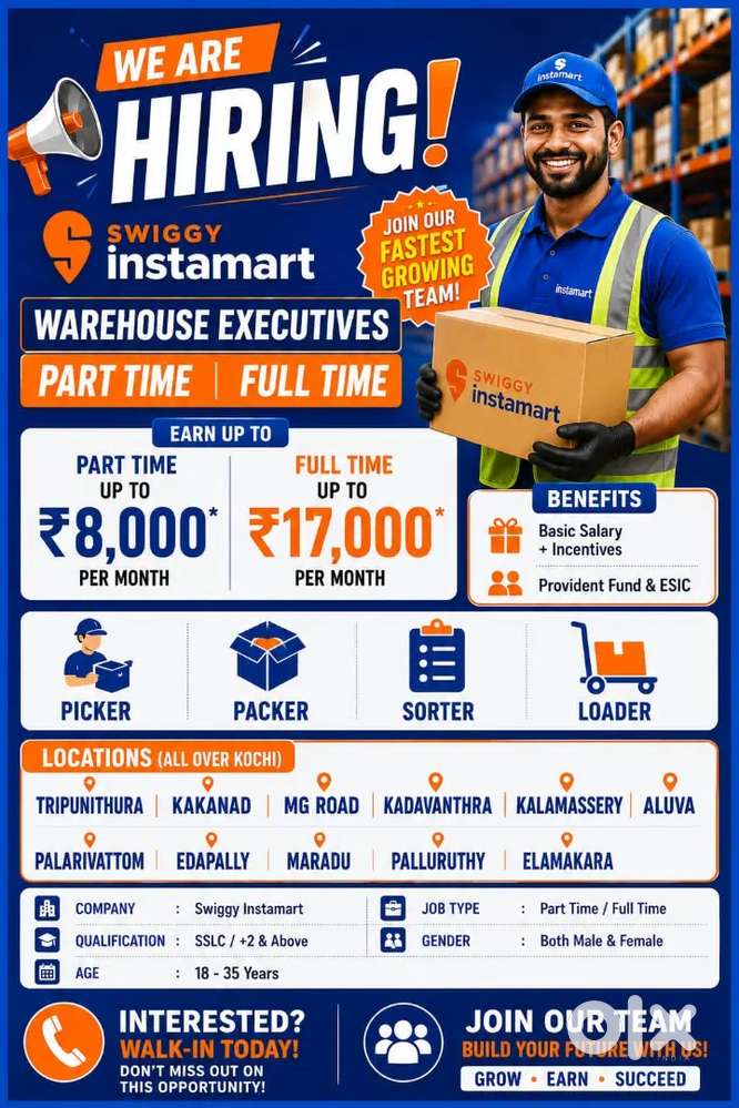 INSTAMART STORE EXICUTIVES (FRESHERS)