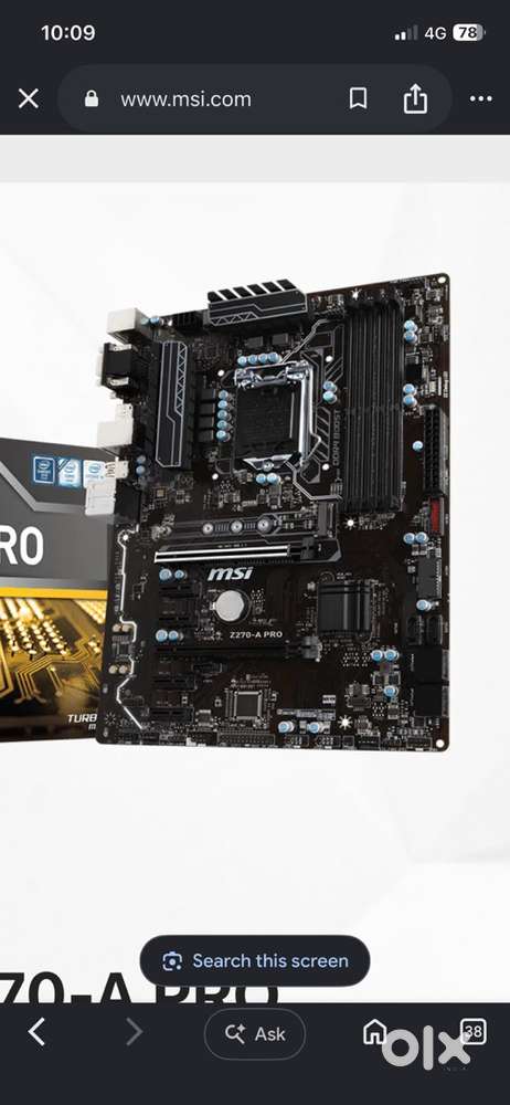 motherboard (msi z270)and graphic card
