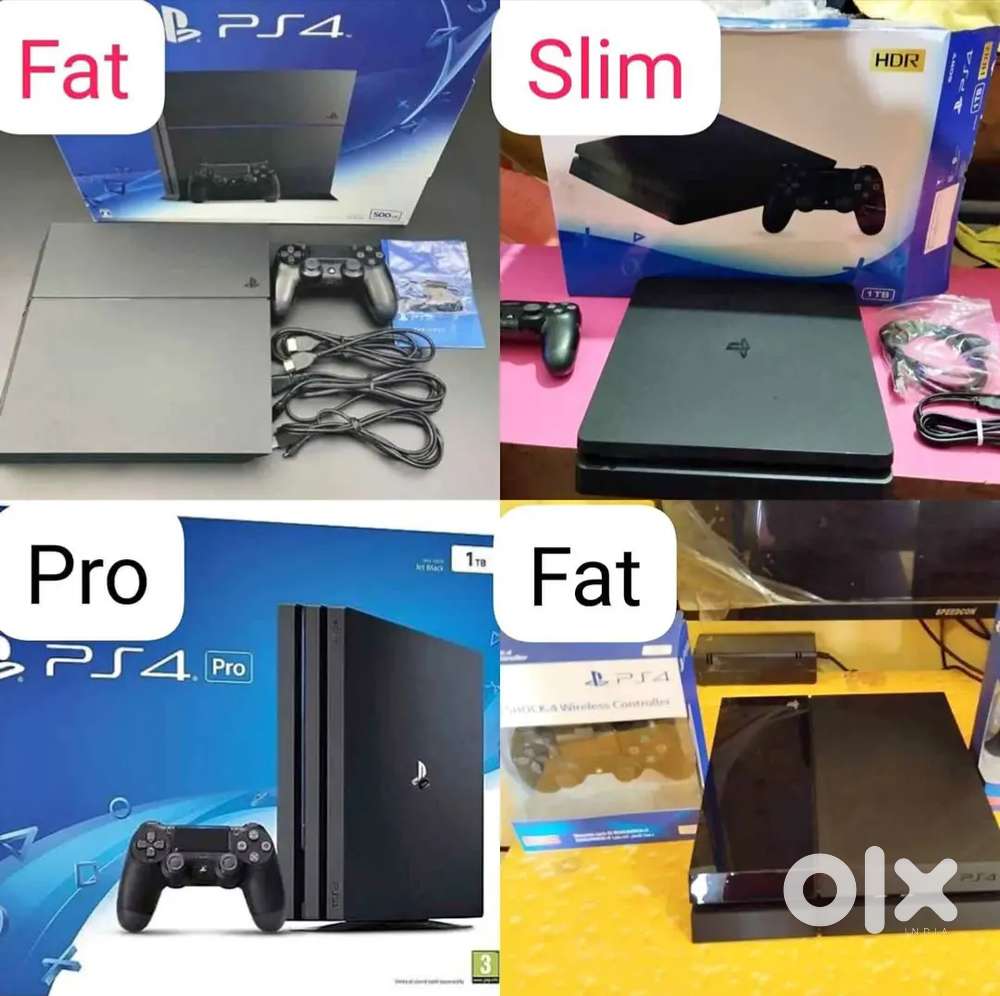 Playstation fat slim and pro with controllers 100 games for