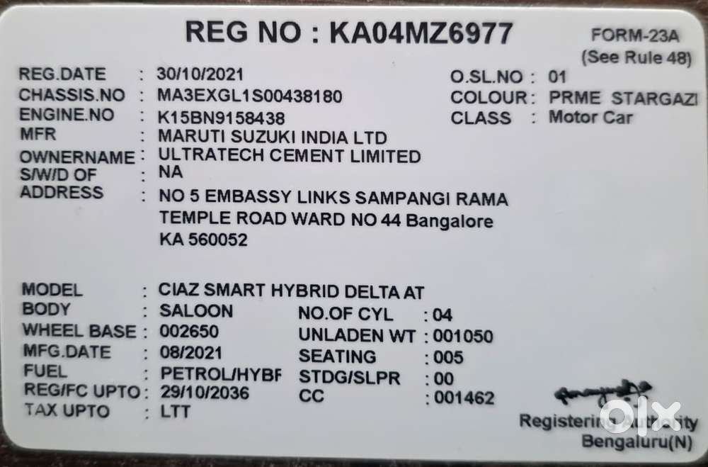 Maruti Suzuki Ciaz S 1.5, 2021, Petrol