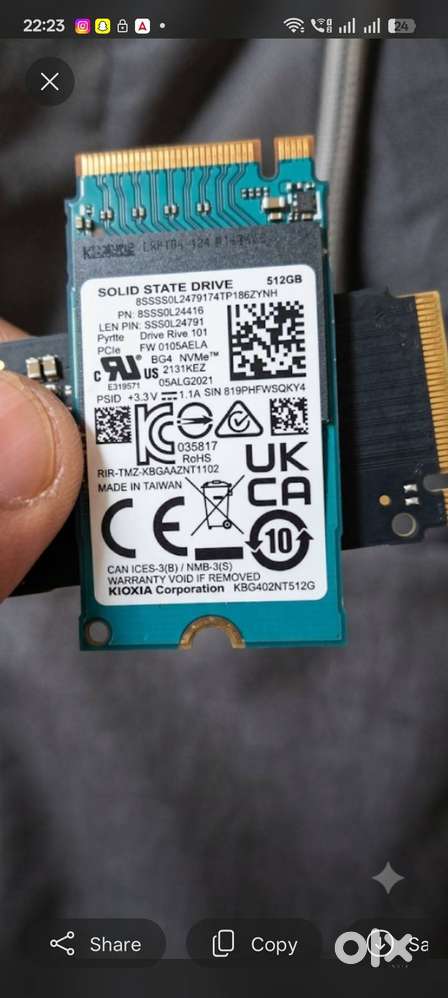 KIOXIA Corporation (Capacity: 512 GB)M2SSD