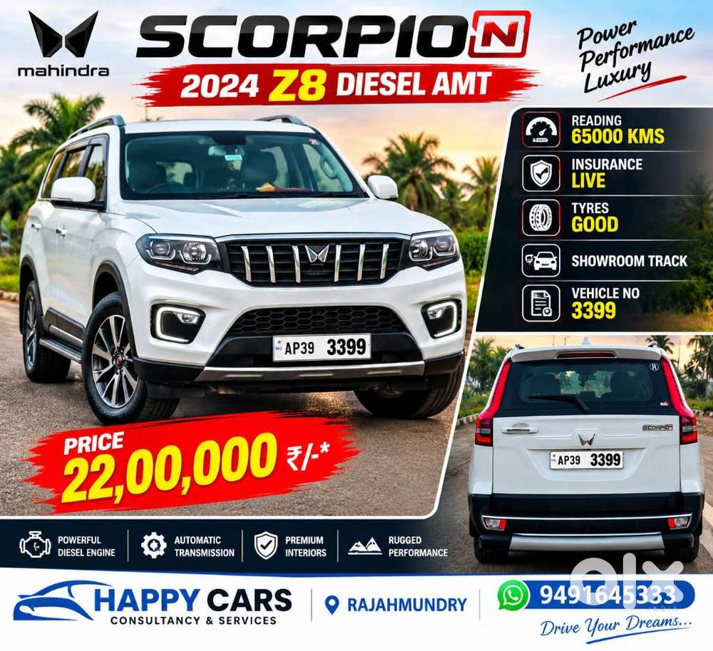 Mahindra Scorpio N Z8 Diesel At 2wd 6 Str, 2024, Diesel