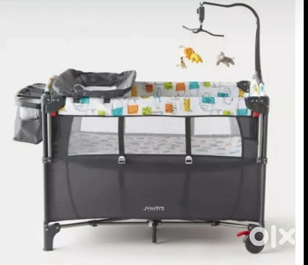 4-in-1 baby cot co-sleeper playpen with changing station