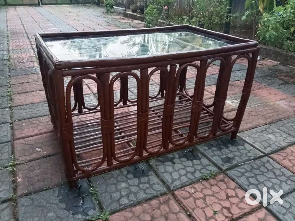 Wooden GLASS TOP TEAPOY