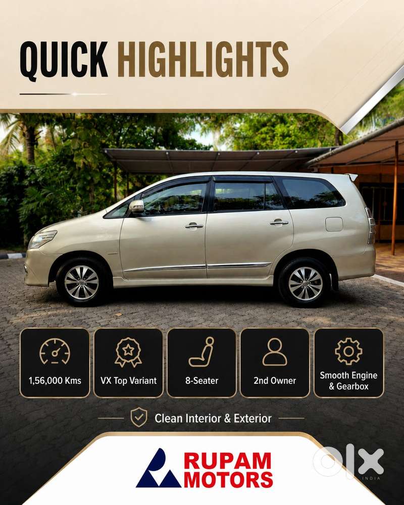 Toyota Innova 2.5 Vx 8 Str, 2015, Diesel