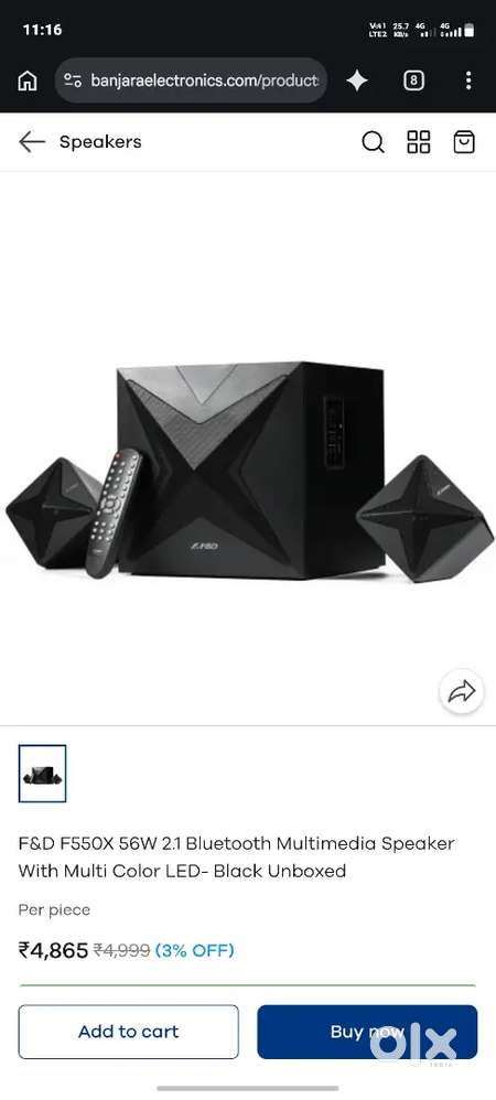 F&D home theatre 2.1 channel