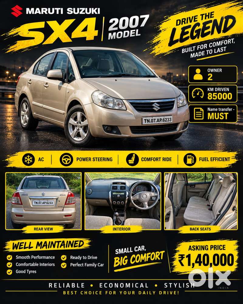Maruti Suzuki Sx4 Vxi Bsiv, 2007, Petrol