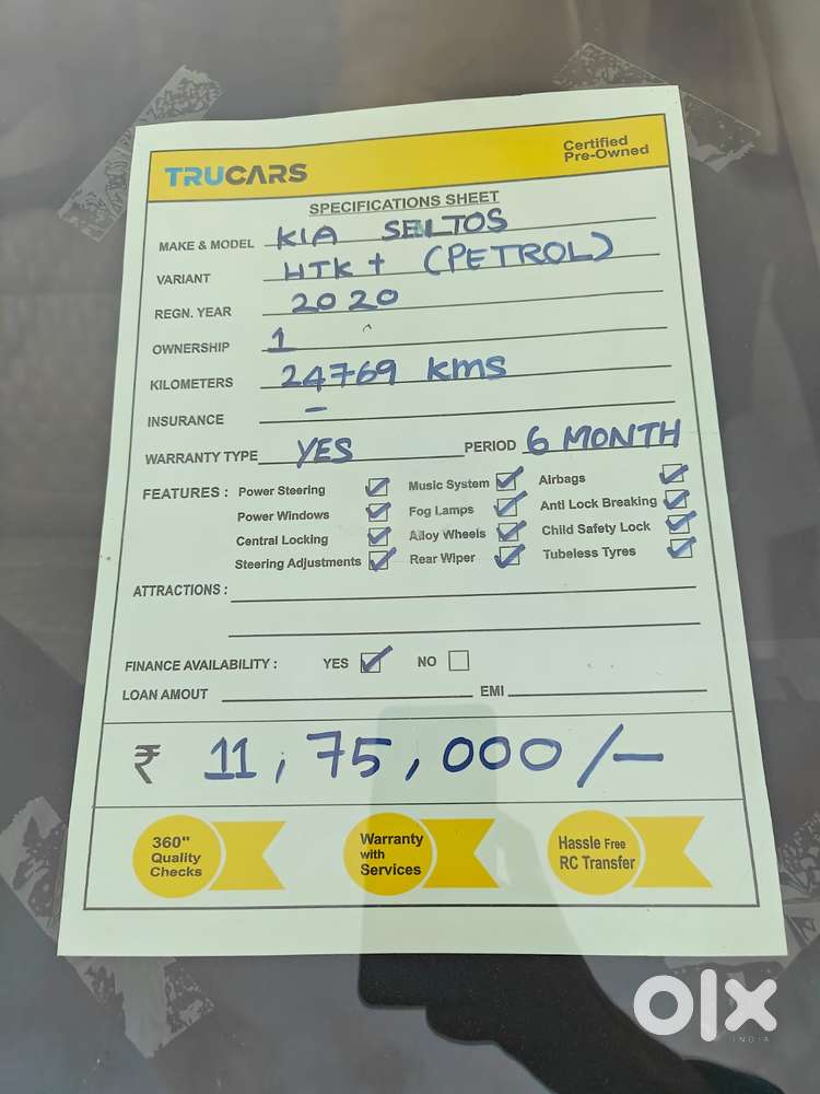 Kia Seltos Htk Plus G, 2020, Petrol