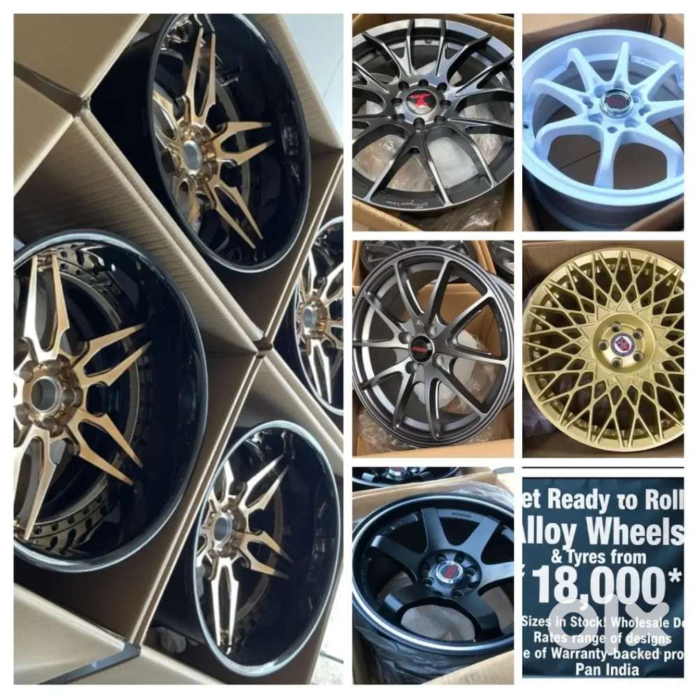 Cars: Swift, Baleno, Creta,scorpio,thar,fortuner, Bolero:-tyres Alloys