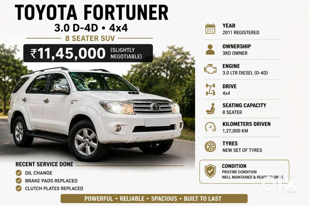 Toyota Fortuner 4x4 2011 Diesel