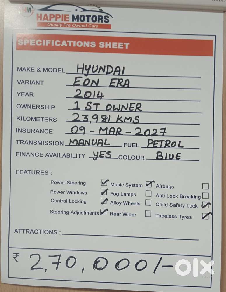 Hyundai Eon Era +, 2014, Petrol