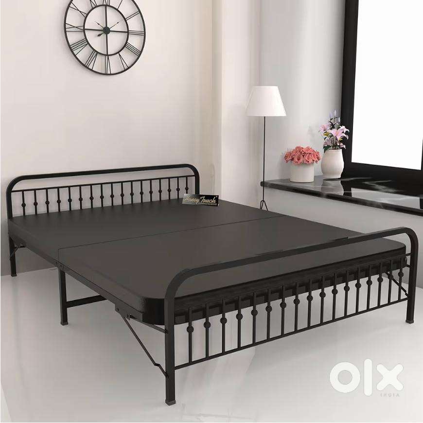 Unused king size orthofoldable cot with matress