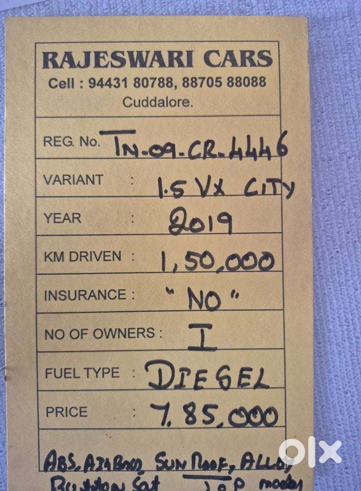 Honda City 1.5 Vx I-dtec Mt, 2019, Diesel