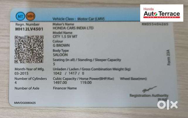 Honda City 1.5 Sv I-vtec Mt, 2015, Petrol