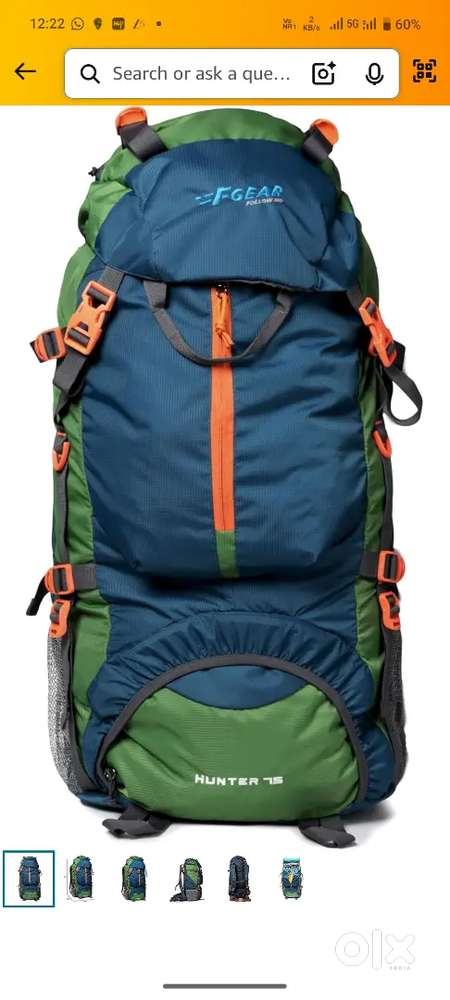 F Gear Hunter Blue 75L Large TREKKING Backpack Men 1823822496