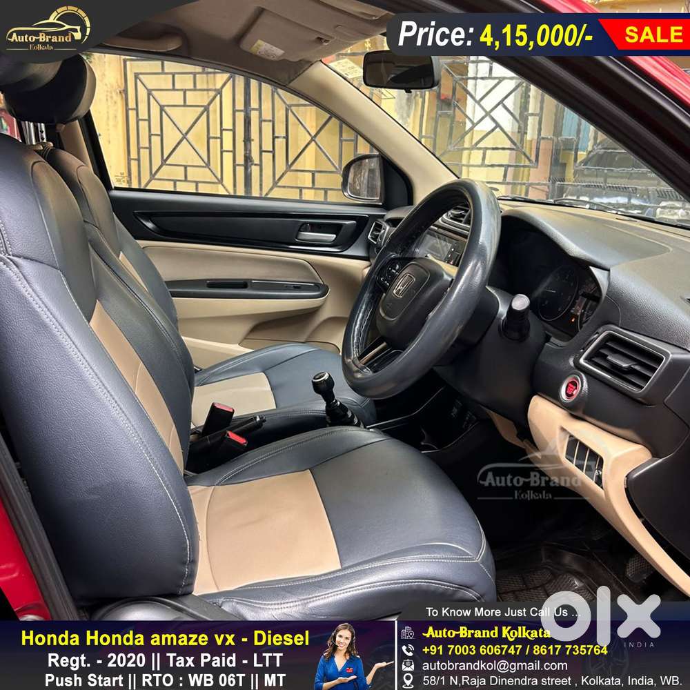 Honda Amaze 2nd Gen Vx, 2020, Diesel