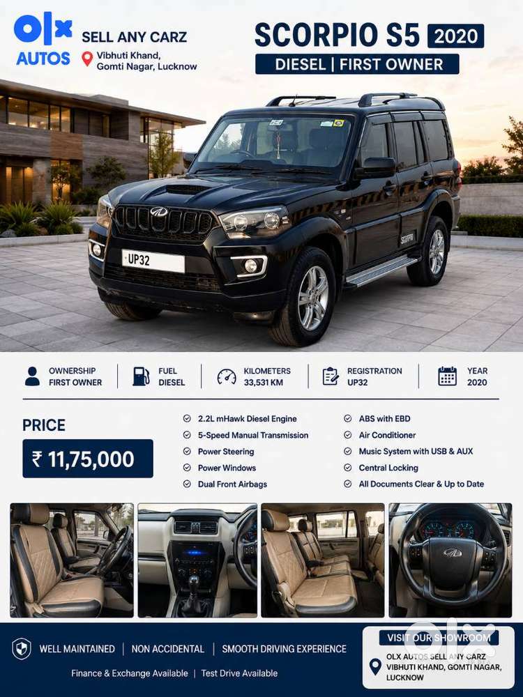 Mahindra Scorpio [2020-2022] 2.2 S5, 2020, Diesel